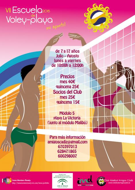 Escuela de Voley Playa del Club Voleibol Amigos Cádiz.